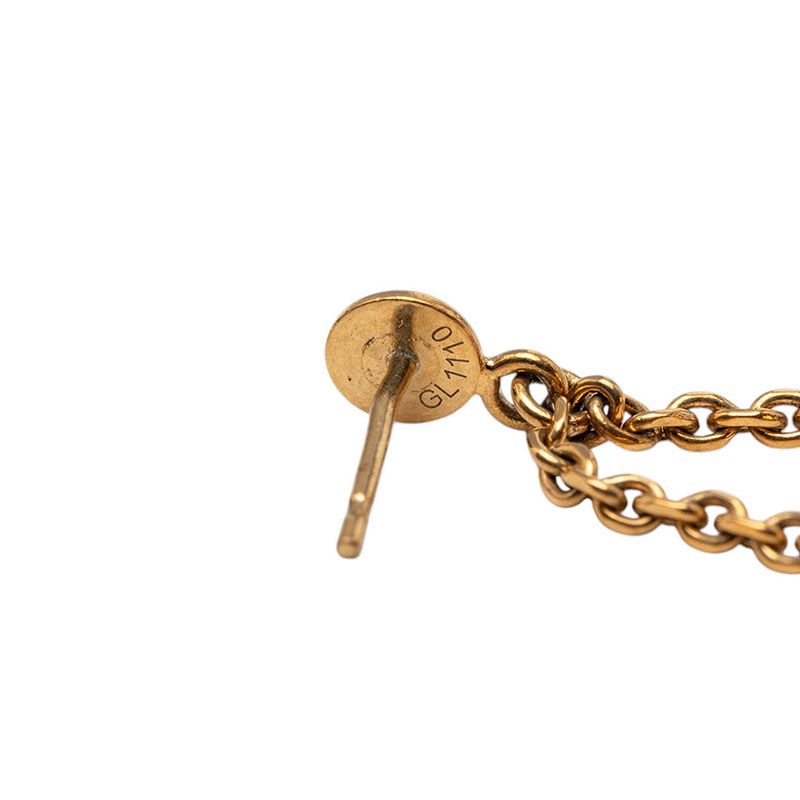 Louis Vuitton Boucle Doreille Pandan Gambling Earrings Gold Multicolor Plated — view 4