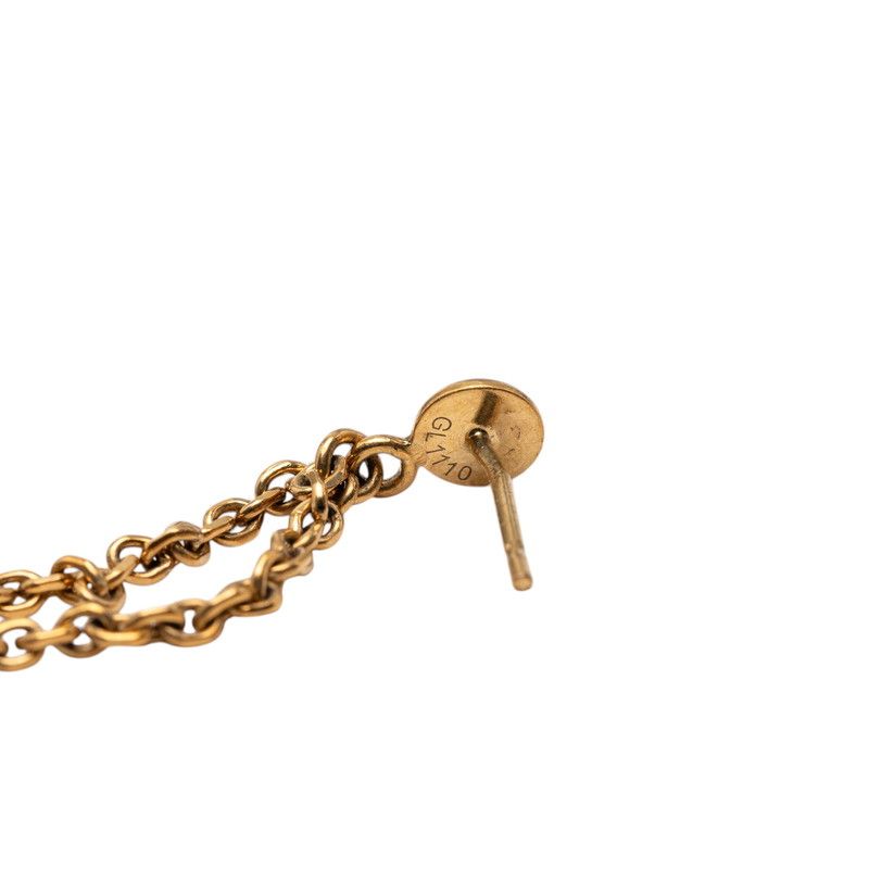 Louis Vuitton Boucle Doreille Pandan Gambling Earrings Gold Multicolor Plated — view 3