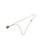 Chanel CC Logo Studs Pendant Necklace Black Metal — view 3
