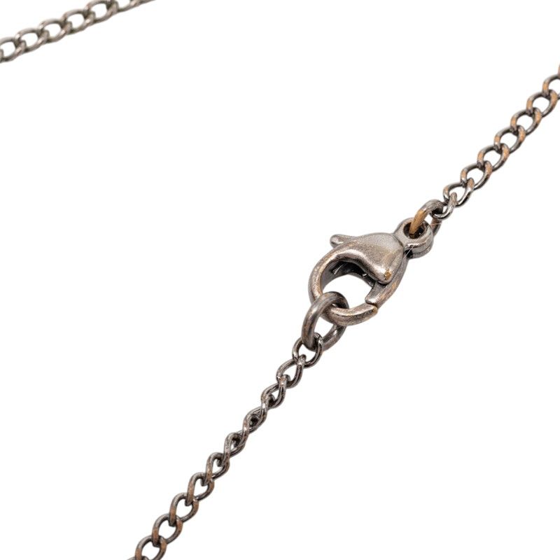 Chanel CC Logo Studs Pendant Necklace Black Metal — view 4