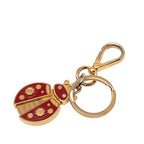 Prada Ladybug Motif Key Holder Charm Gold Plated Enamel — view 2