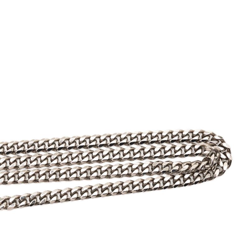 Louis Vuitton Necklace Monogram Low Flower Motif Chain Silver Metal — view 5