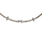 Louis Vuitton Necklace Monogram Low Flower Motif Chain Silver Metal — view 2