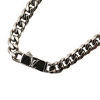 Louis Vuitton Necklace Monogram Low Flower Motif Chain Silver Metal — view 4