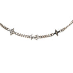 Louis Vuitton Necklace Monogram Low Flower Motif Chain Silver Metal — view 3