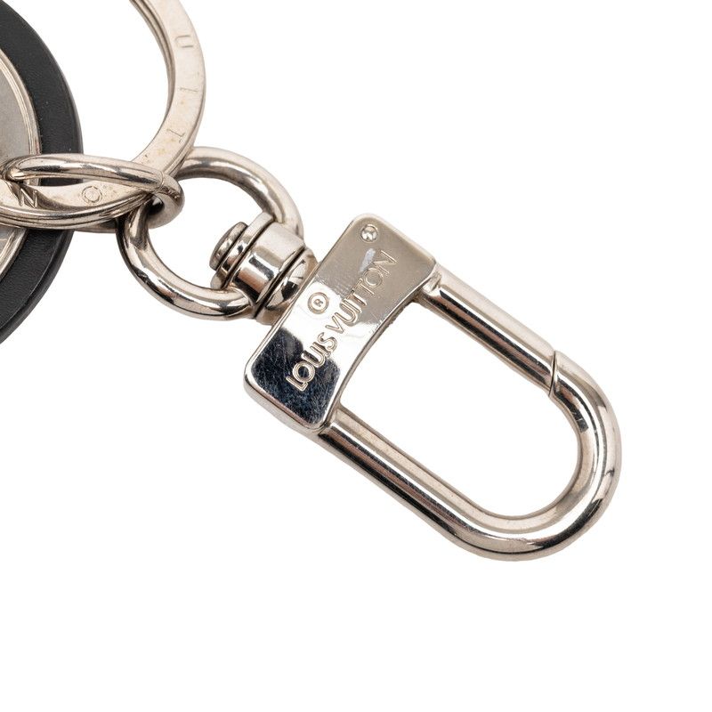 Louis Vuitton LV Circle Key Sling Bag Charm Silver Black Metal — view 3