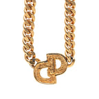 Dior CD Logo Rhinestone Necklace Gold Plated — view 2