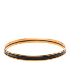Hermes Enamel TPM Bangle Gold Black Plated Bracelet — view 2