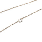 Chanel CC Logo Rhinestone Necklace Silver Black Metal — view 4