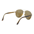 Gucci Teardrop Sunglasses Premier Gold Brown Plated Acetate Eyewear — view 3