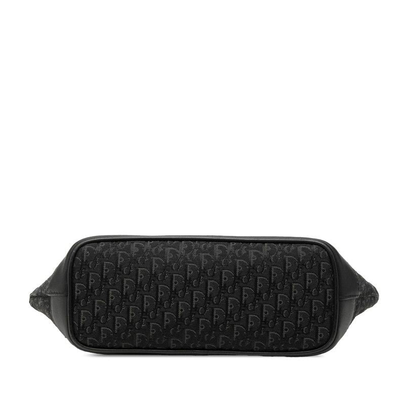 Dior Street Chic Trotter Handbag Black Leather Canvas — view 3