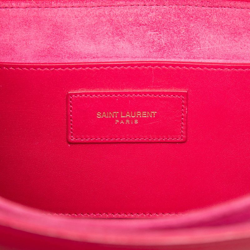 Saint Laurent Classic Lou Crossbody Shoulder Bag Red Leather — view 6
