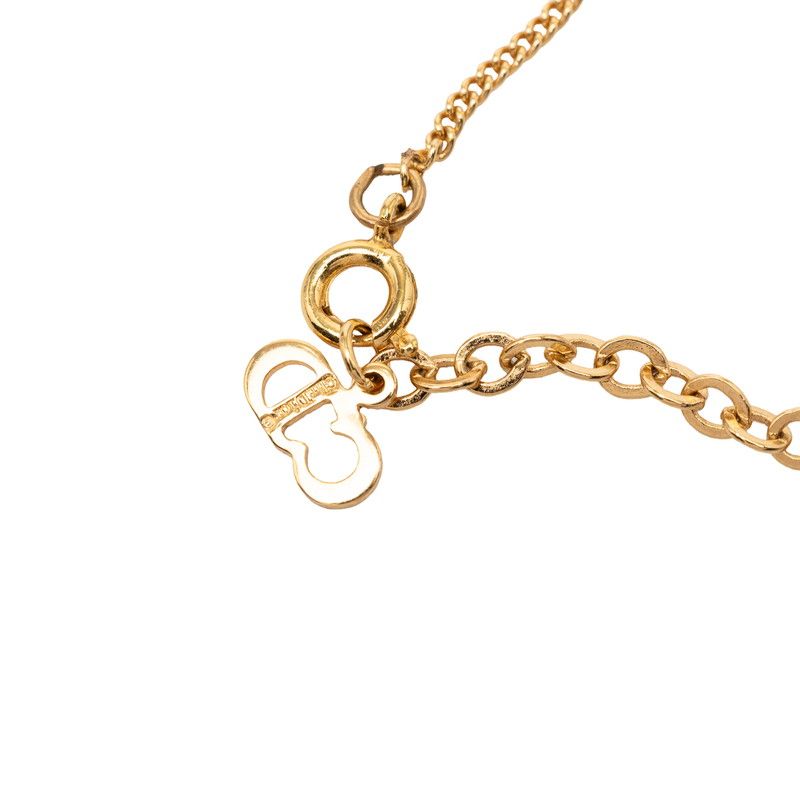 Dior CD Logo Chain Pendant Necklace Plated — view 3