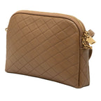 Saint Laurent Cassandra Gabi YSL Logo Quilted Chain Shoulder Bag Pouch Beige — view 2