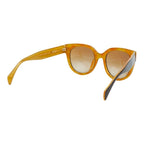 Prada Logo Cat Eye Sunglasses Brown Yellow Acetate Eyewear — view 3