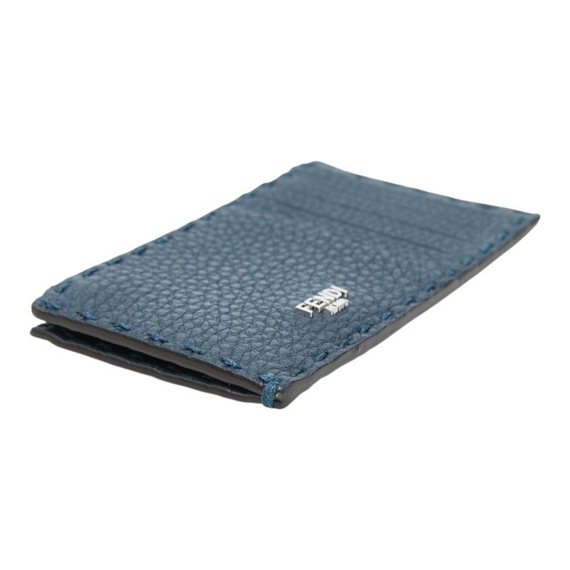 Fendi Selleria Fragment Case Card Navy Red Leather — view 5