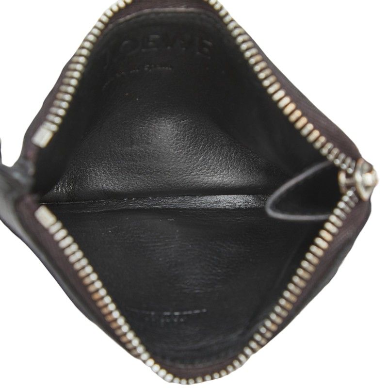 Loewe Anagram L-shaped Zipper Fragment Case Card Black Leather — view 6
