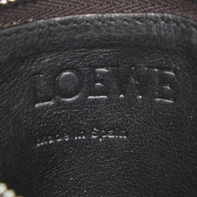 Loewe Anagram L-shaped Zipper Fragment Case Card Black Leather — view 8