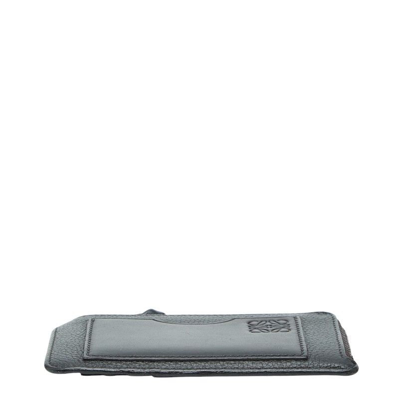 Loewe Anagram L-shaped Zipper Fragment Case Card Black Leather — view 3