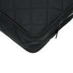 Prada Chain Quilted Handbag Black Nylon — view 4