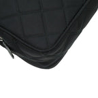 Prada Chain Quilted Handbag Black Nylon — view 5