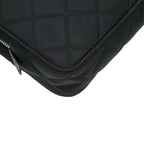 Prada Chain Quilted Handbag Black Nylon — view 7