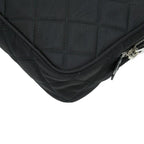 Prada Chain Quilted Handbag Black Nylon — view 6