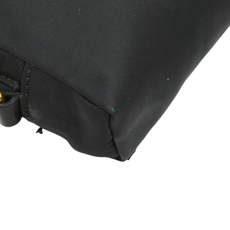 Prada Ribbon Logo Pouch Black Nylon — view 7