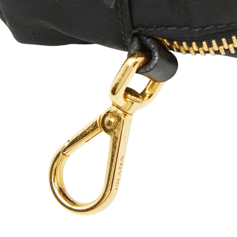 Prada Ribbon Logo Pouch Black Nylon — view 9