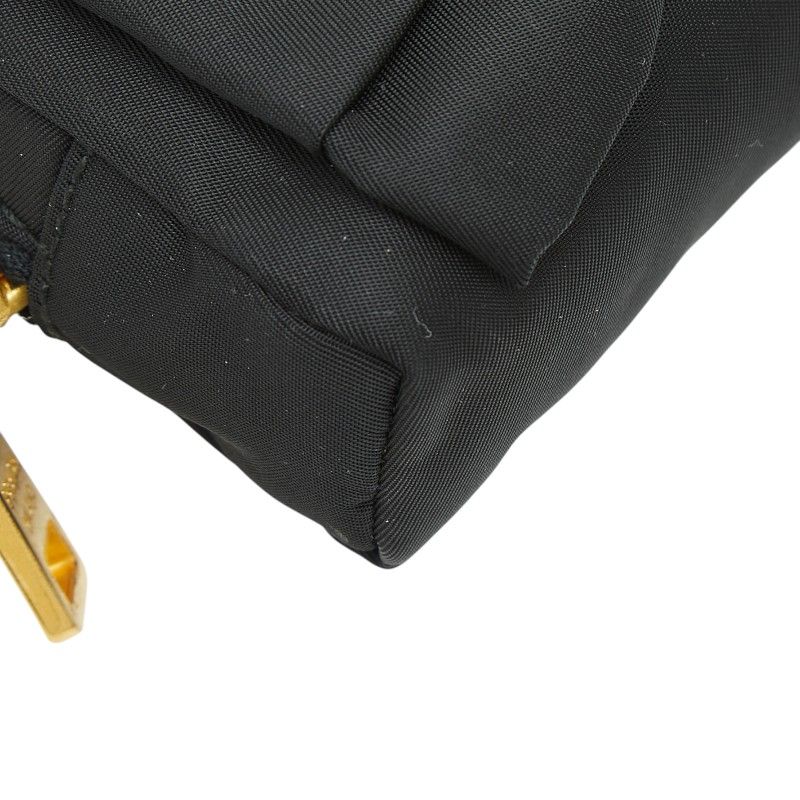 Prada Ribbon Logo Pouch Black Nylon — view 5