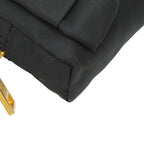 Prada Ribbon Logo Pouch Black Nylon — view 5