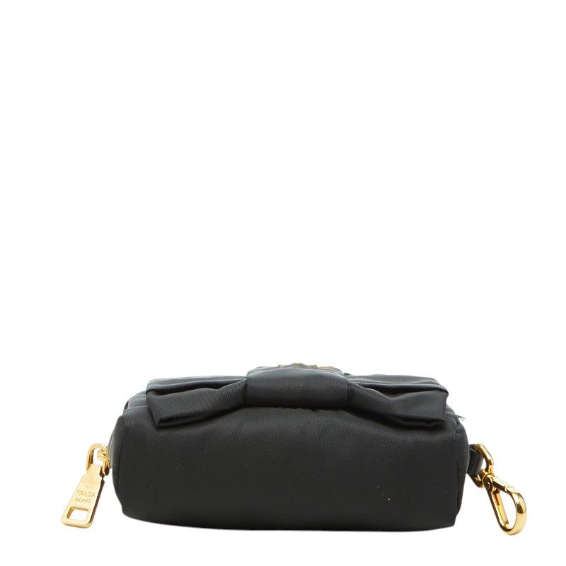 Prada Ribbon Logo Pouch Black Nylon — view 3