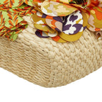Prada Triangle Logo Plates Raffia Basket Bag Handbag Multicolor — view 4