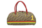 Dior Boston Bag Trotter Rasta Color Brown Silver