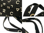 Chanel By Sea Line Tote Bag CC Logo Icon Cotton Canvas Black Gold — view 4