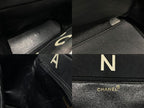 Chanel By Sea Line Tote Bag CC Logo Icon Cotton Canvas Black Gold — view 8