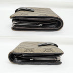 Gucci Clasp Fold Wallet GG Supreme Brown Bifold — view 3
