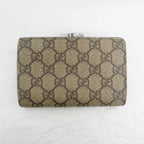Gucci Clasp Fold Wallet GG Supreme Brown Bifold — view 2