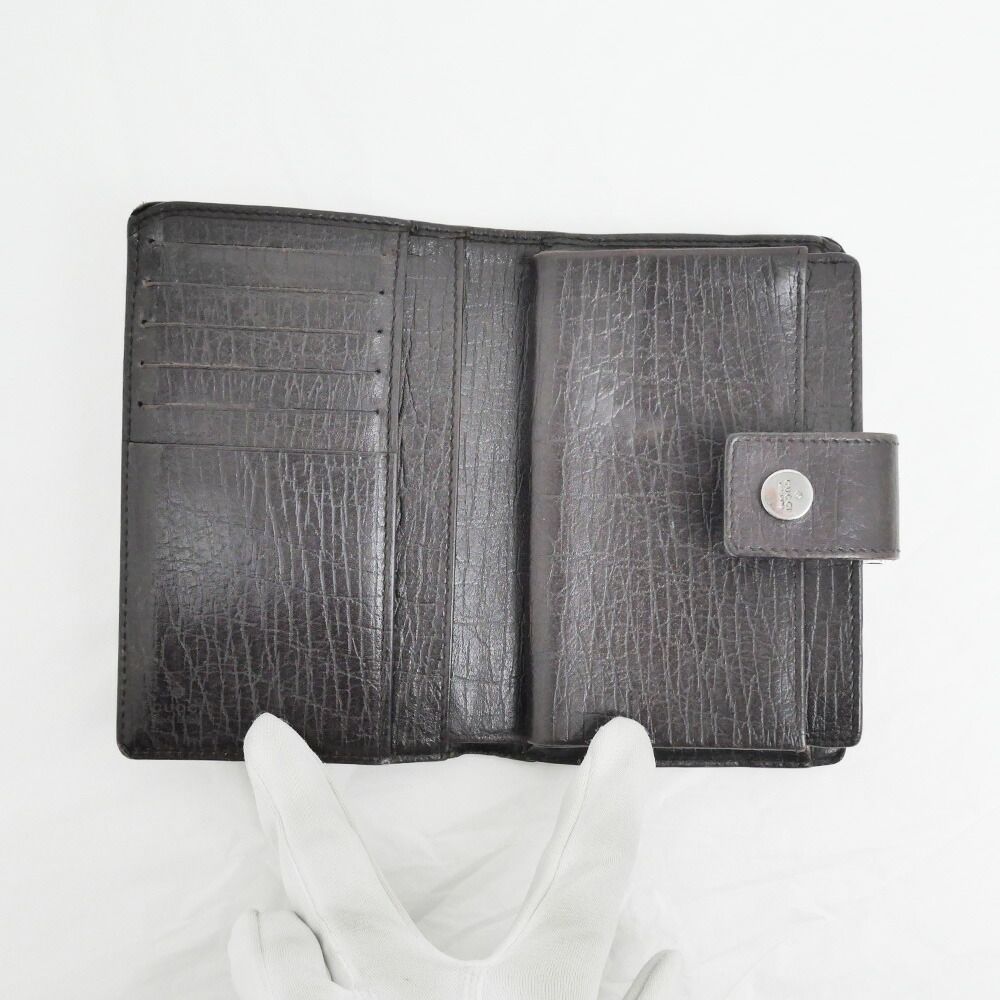 Gucci Clasp Fold Wallet GG Supreme Brown Bifold — view 5