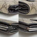 Gucci Clasp Fold Wallet GG Supreme Brown Bifold — view 9