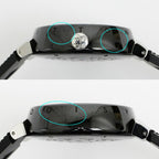 Louis Vuitton Tambour in Black GMT Dial Stainless Steel Rubber Quartz Watch — view 4