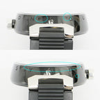 Louis Vuitton Tambour in Black GMT Dial Stainless Steel Rubber Quartz Watch — view 5