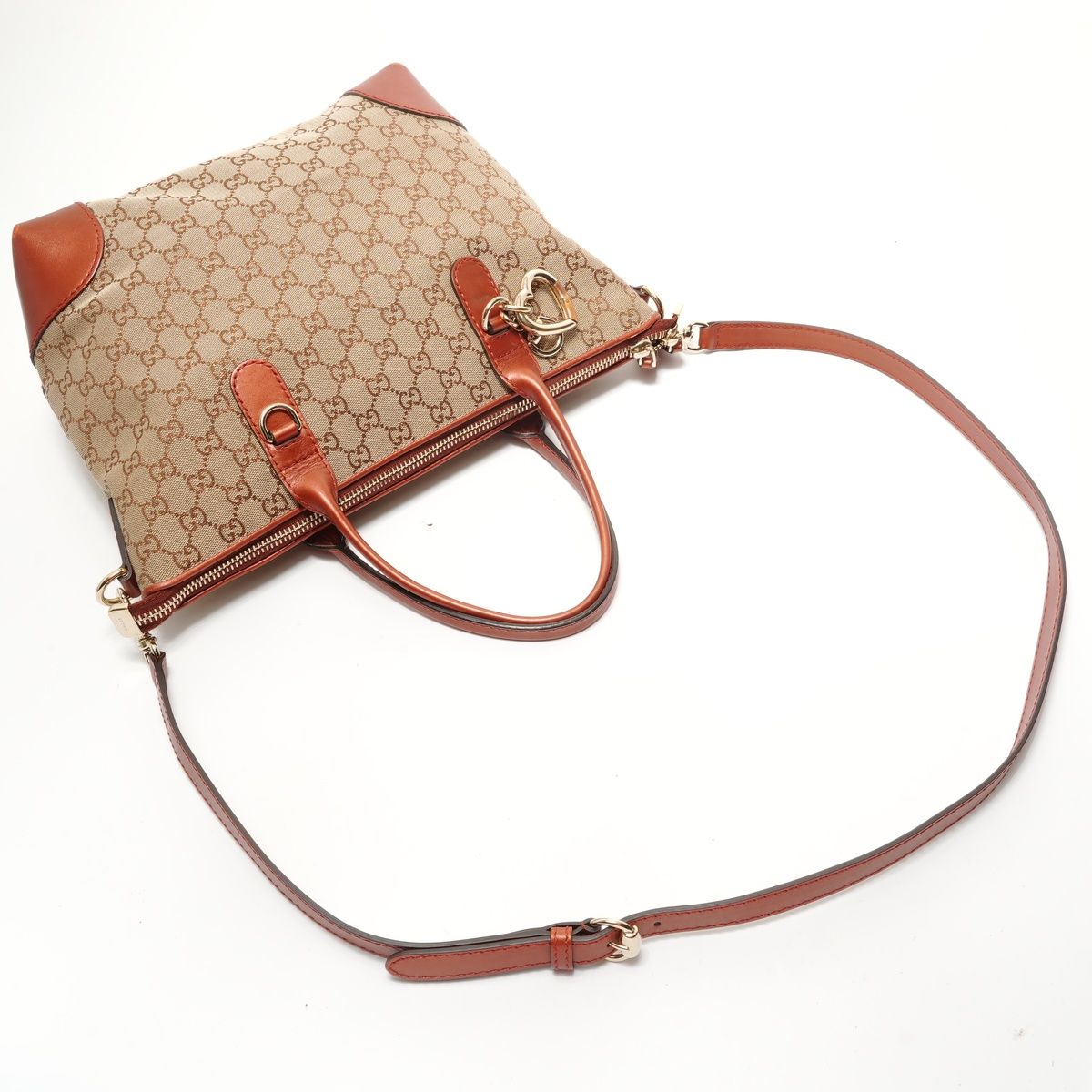 Gucci Tote GG Canvas Lame Charm — view 8
