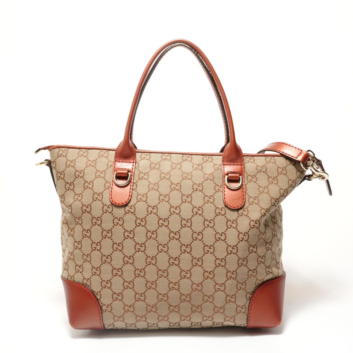 Gucci Tote GG Canvas Lame Charm — view 2