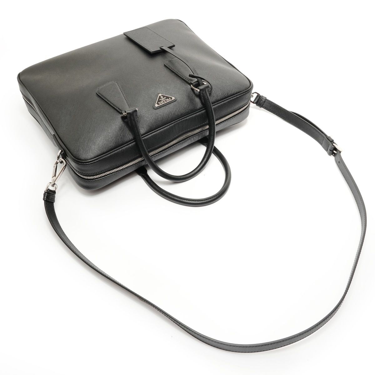 Prada Handbag Sapphia Leather Briefcase — view 8