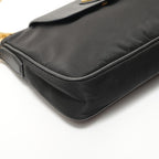 Prada Shoulder Bag Triangle Logo Nylon Saffiano Leather — view 5