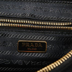 Prada Shoulder Bag Triangle Logo Nylon Saffiano Leather — view 9
