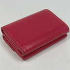 Chanel CC Logo Trifold Wallet Compact Quilted Enamel Leather Pink — view 2