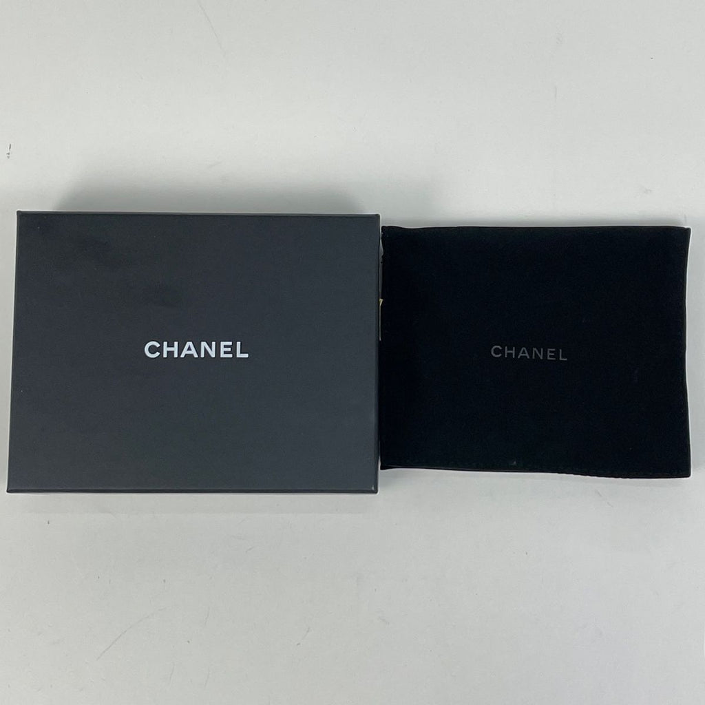 Chanel CC Logo Trifold Wallet Compact Quilted Enamel Leather Pink — view 9