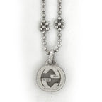 Gucci Interlocking Necklace Round 925 Sterling Silver — view 2